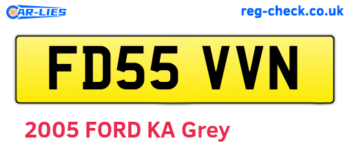 FD55VVN are the vehicle registration plates.