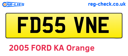 FD55VNE are the vehicle registration plates.