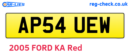 AP54UEW are the vehicle registration plates.