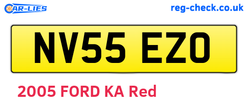 NV55EZO are the vehicle registration plates.
