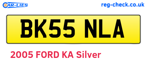 BK55NLA are the vehicle registration plates.