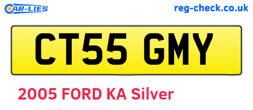 CT55GMY are the vehicle registration plates.
