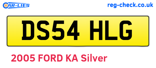 DS54HLG are the vehicle registration plates.