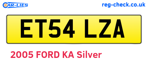 ET54LZA are the vehicle registration plates.
