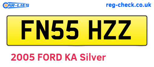 FN55HZZ are the vehicle registration plates.