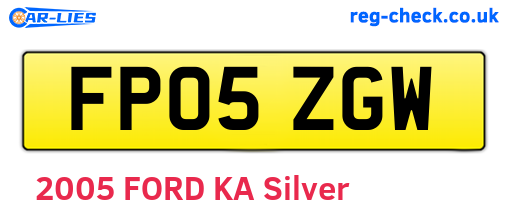 FP05ZGW are the vehicle registration plates.