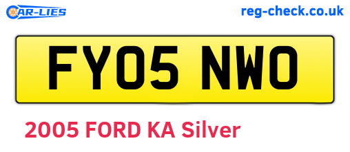 FY05NWO are the vehicle registration plates.