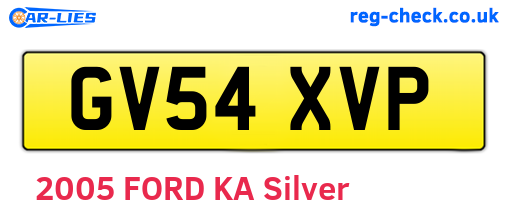 GV54XVP are the vehicle registration plates.