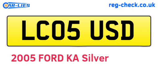 LC05USD are the vehicle registration plates.