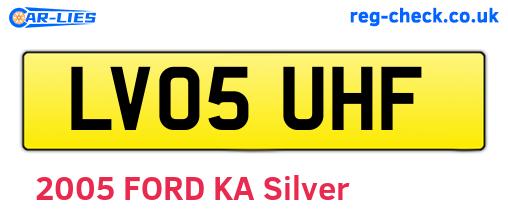 LV05UHF are the vehicle registration plates.