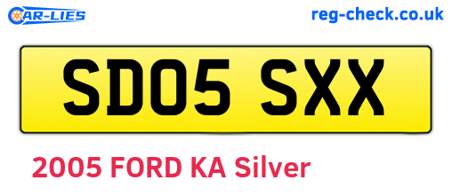 SD05SXX are the vehicle registration plates.