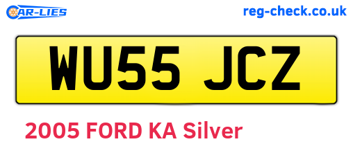 WU55JCZ are the vehicle registration plates.