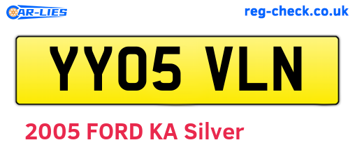 YY05VLN are the vehicle registration plates.