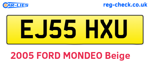 EJ55HXU are the vehicle registration plates.