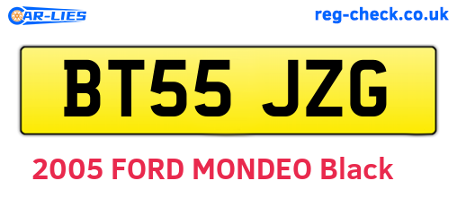 BT55JZG are the vehicle registration plates.