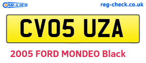 CV05UZA are the vehicle registration plates.