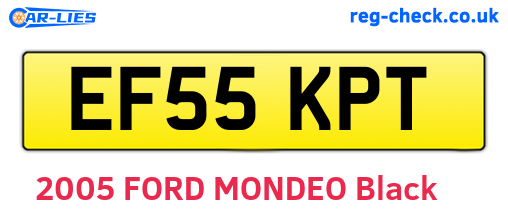EF55KPT are the vehicle registration plates.