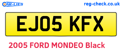 EJ05KFX are the vehicle registration plates.