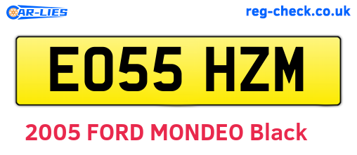EO55HZM are the vehicle registration plates.
