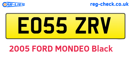 EO55ZRV are the vehicle registration plates.