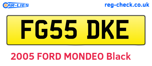 FG55DKE are the vehicle registration plates.
