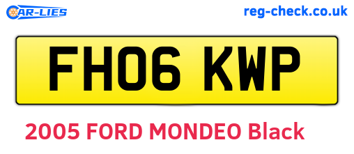 FH06KWP are the vehicle registration plates.