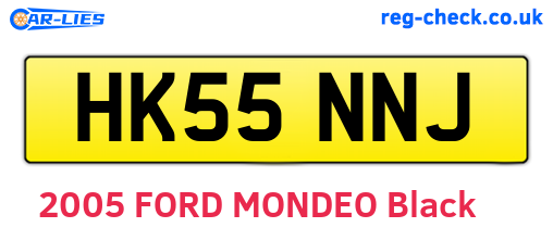 HK55NNJ are the vehicle registration plates.