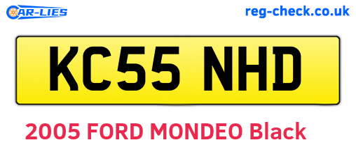 KC55NHD are the vehicle registration plates.
