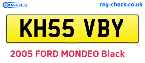 KH55VBY are the vehicle registration plates.