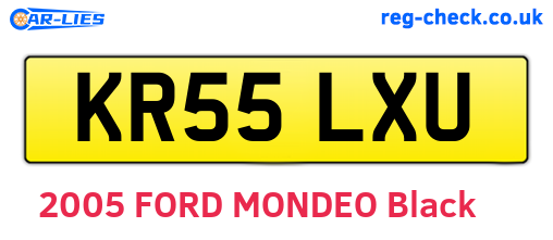 KR55LXU are the vehicle registration plates.