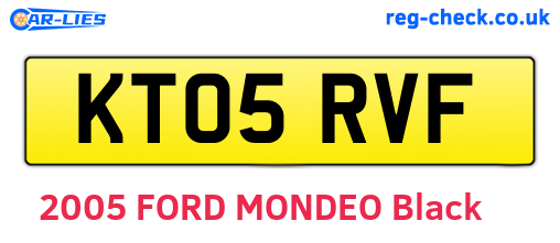 KT05RVF are the vehicle registration plates.