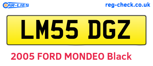 LM55DGZ are the vehicle registration plates.