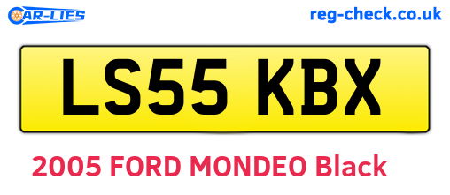 LS55KBX are the vehicle registration plates.
