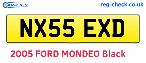 NX55EXD are the vehicle registration plates.