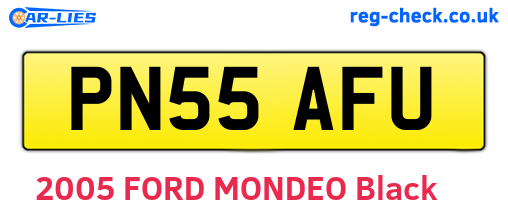 PN55AFU are the vehicle registration plates.