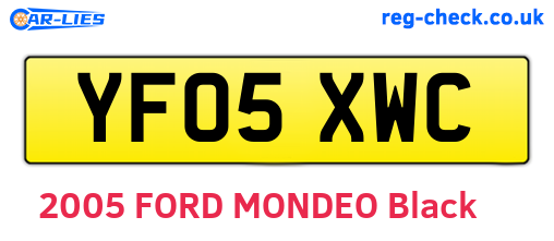 YF05XWC are the vehicle registration plates.
