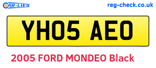 YH05AEO are the vehicle registration plates.