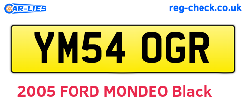 YM54OGR are the vehicle registration plates.