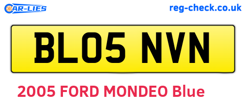 BL05NVN are the vehicle registration plates.