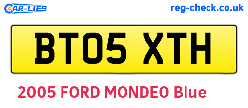 BT05XTH are the vehicle registration plates.