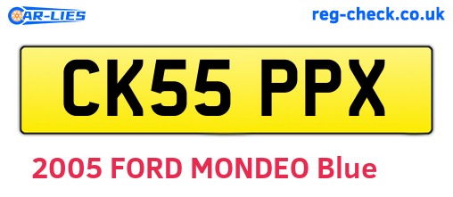 CK55PPX are the vehicle registration plates.