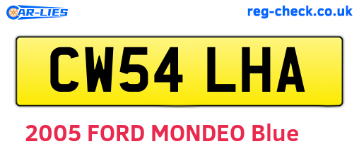 CW54LHA are the vehicle registration plates.