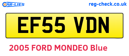 EF55VDN are the vehicle registration plates.