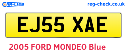 EJ55XAE are the vehicle registration plates.