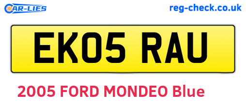 EK05RAU are the vehicle registration plates.