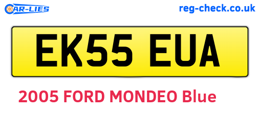 EK55EUA are the vehicle registration plates.
