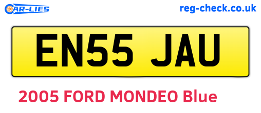 EN55JAU are the vehicle registration plates.