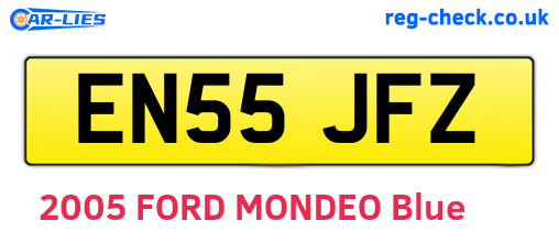 EN55JFZ are the vehicle registration plates.