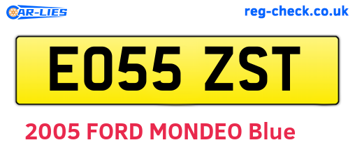 EO55ZST are the vehicle registration plates.