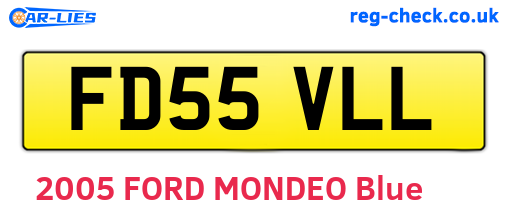 FD55VLL are the vehicle registration plates.